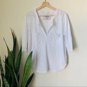 Nation Ltd burnout white t shirt top